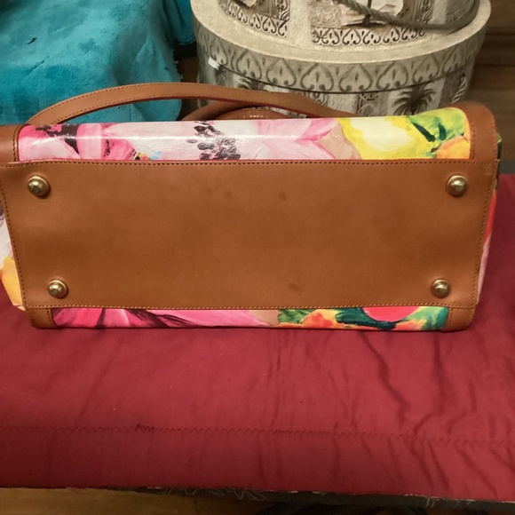 BRAHMIN ANNABEL ROSE FLORAL SATCHEL - Picture 7 of 16